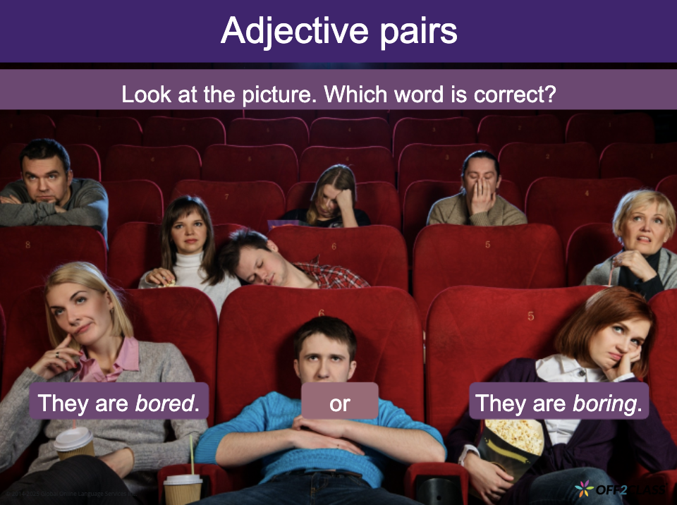 Adjectives Ending in  -ed and -ing: A Free Lesson Plan for ESL Teachers